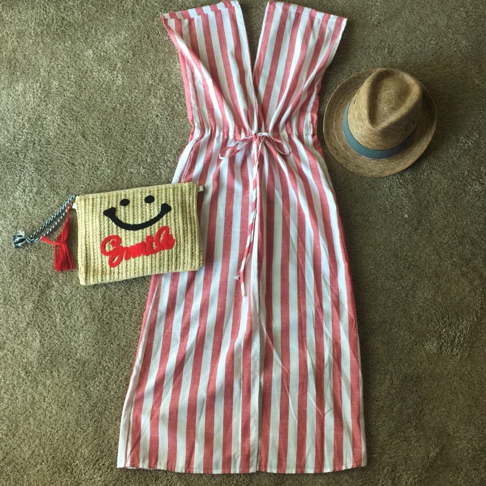 Striped dress with tie waist